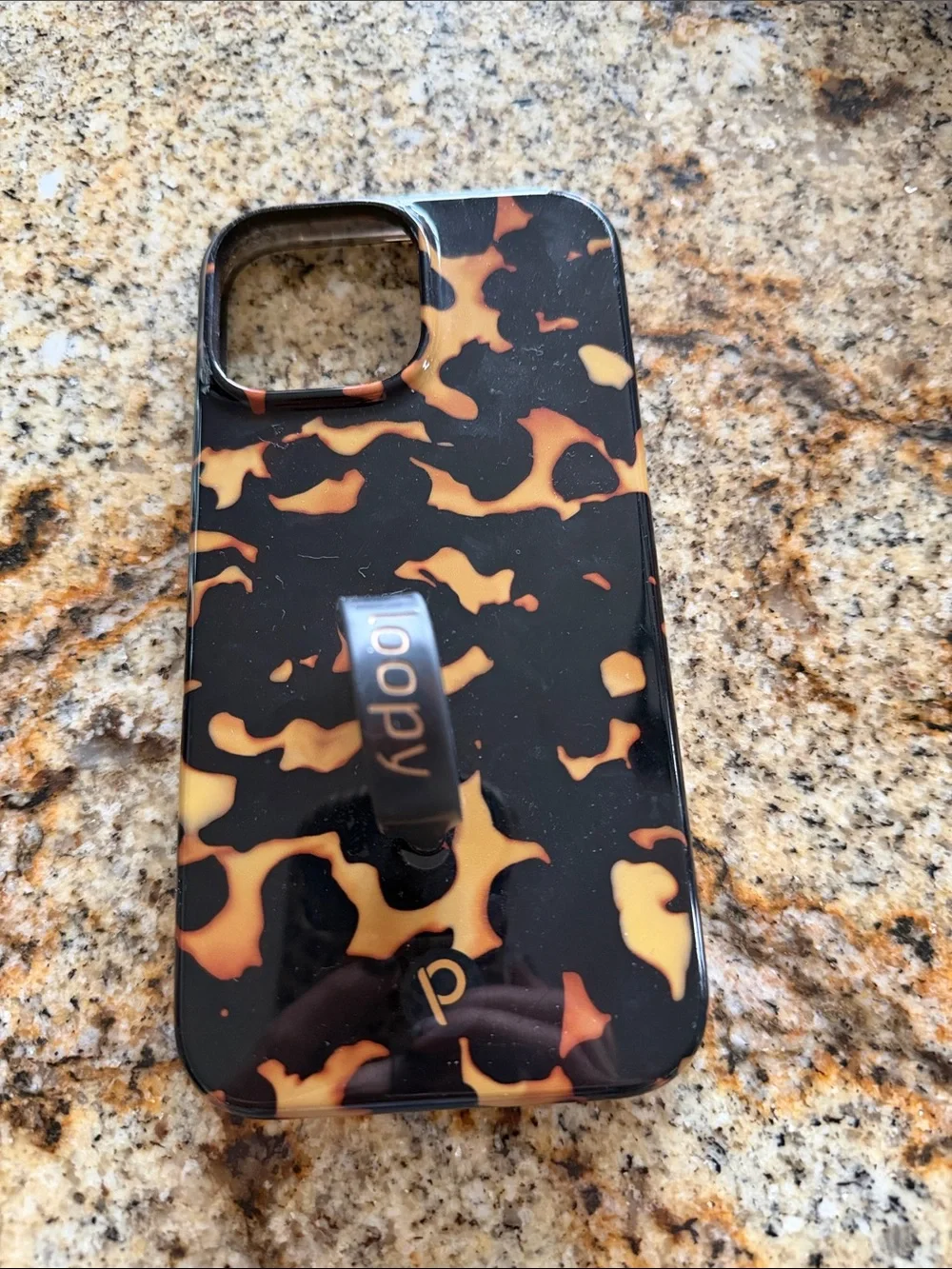 Loopy Case Tortoiseshell Phone Case - Black & Brown Pattern 13” pro max